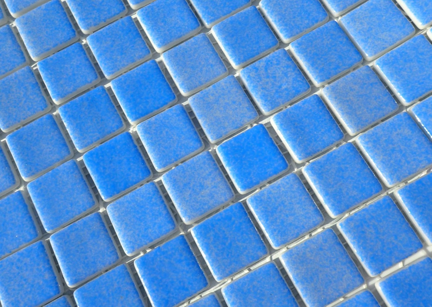 Blue Splatter Glass Mosaic Tiles Squares - 1 inch - 25 Tiles for Craft Projects and Decorations - Recycled