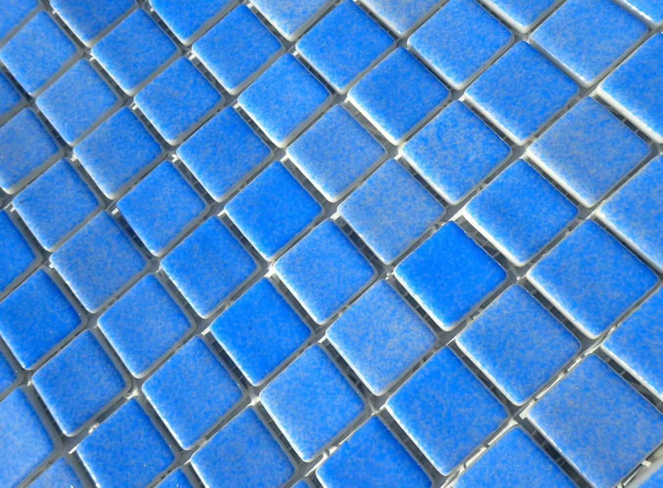 Blue Splatter Glass Mosaic Tiles Squares - 1 inch - 25 Tiles for Craft Projects and Decorations - Recycled