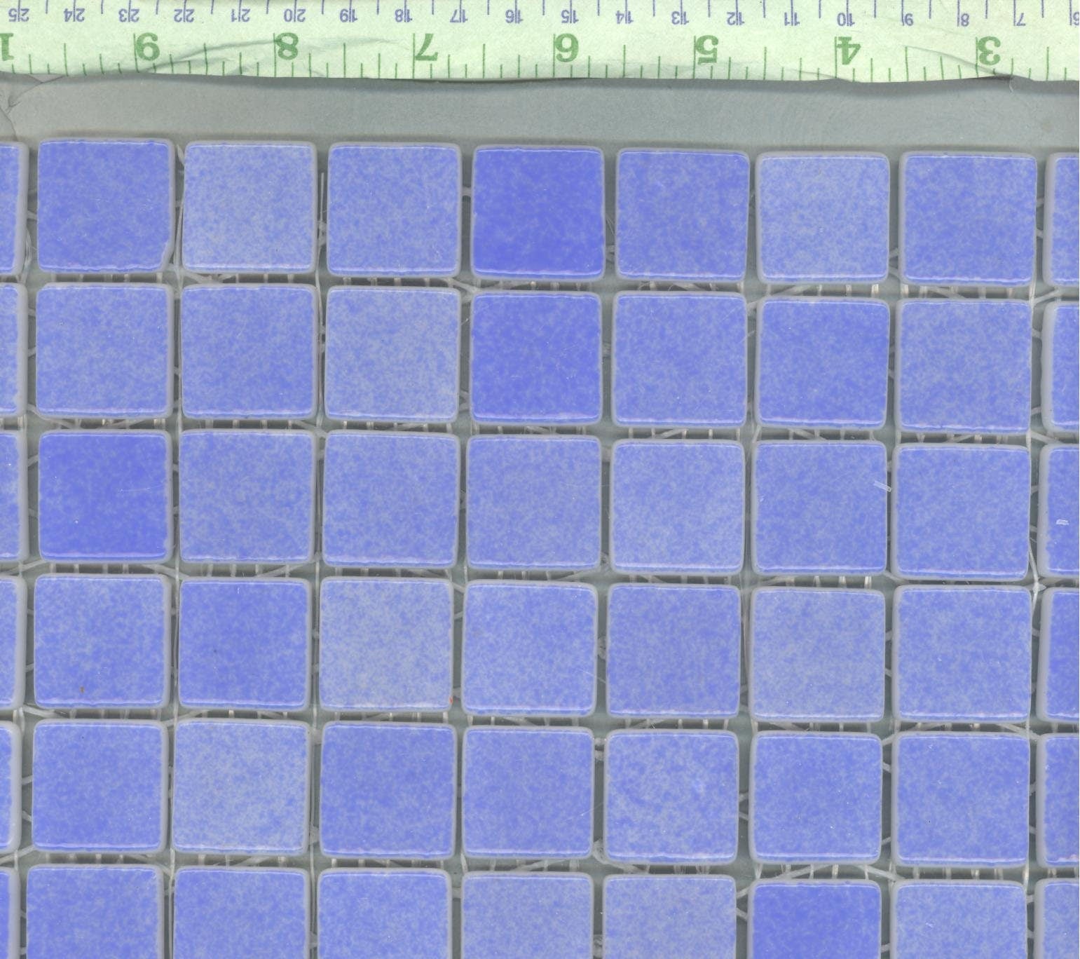 Blue Splatter Glass Mosaic Tiles Squares - 1 inch - 25 Tiles for Craft Projects and Decorations - Recycled