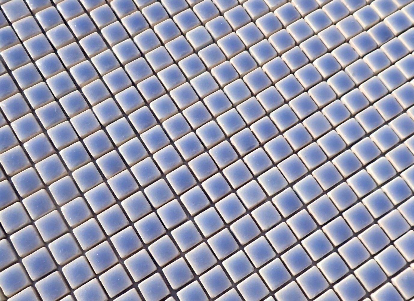 Cornflower Blue Square Mosaic Tiles - 1 cm Ceramic - Half Pound