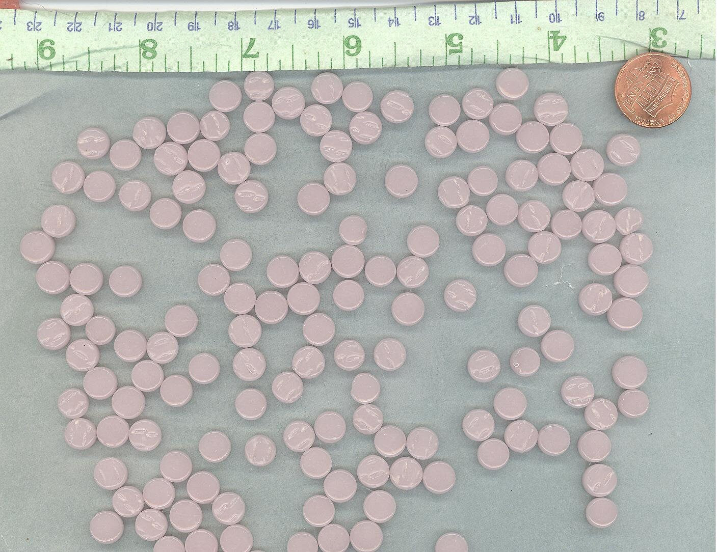 Pale Pink MINI Glass Drops Mosaic Tiles - 50 grams - Over 100 Tiles