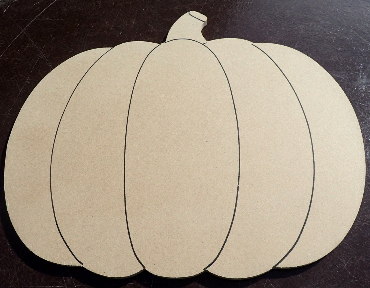 Pumpkin Plaque - Use as a Base for Mosaics or Decorative Painting for Halloween or Fall Decor - Unfinished MDF Large 12 inch Sign DIY