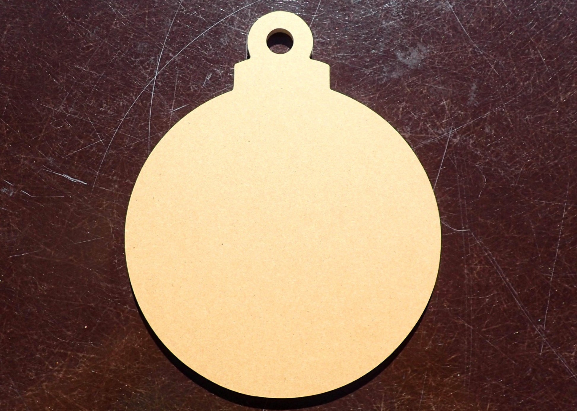 Large Ornament Plaque - Unfinished MDF THIN - 8 inches - DIY Holiday Christmas Decorations