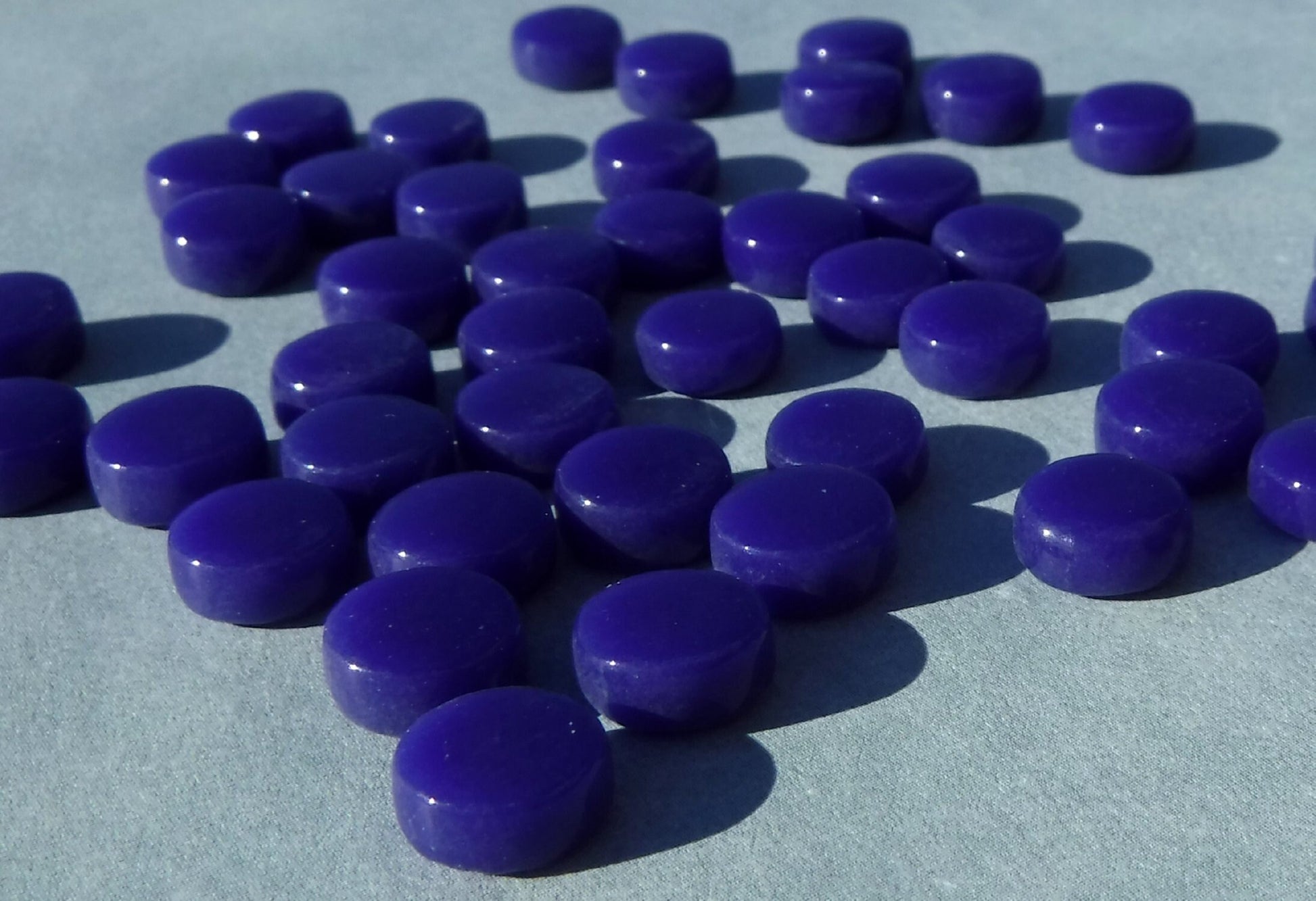 Dark Royal Blue MINI Glass Drops Mosaic Tiles - 50 grams - Over 100 Tiles