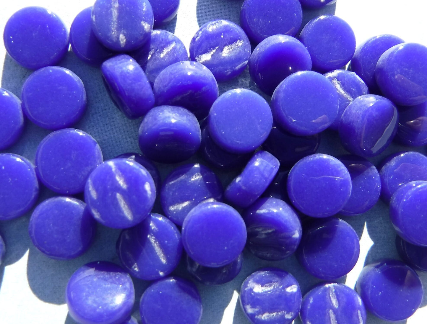 Dark Royal Blue MINI Glass Drops Mosaic Tiles - 50 grams - Over 100 Tiles