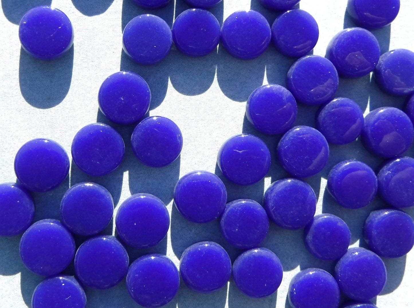 Dark Royal Blue MINI Glass Drops Mosaic Tiles - 50 grams - Over 100 Tiles