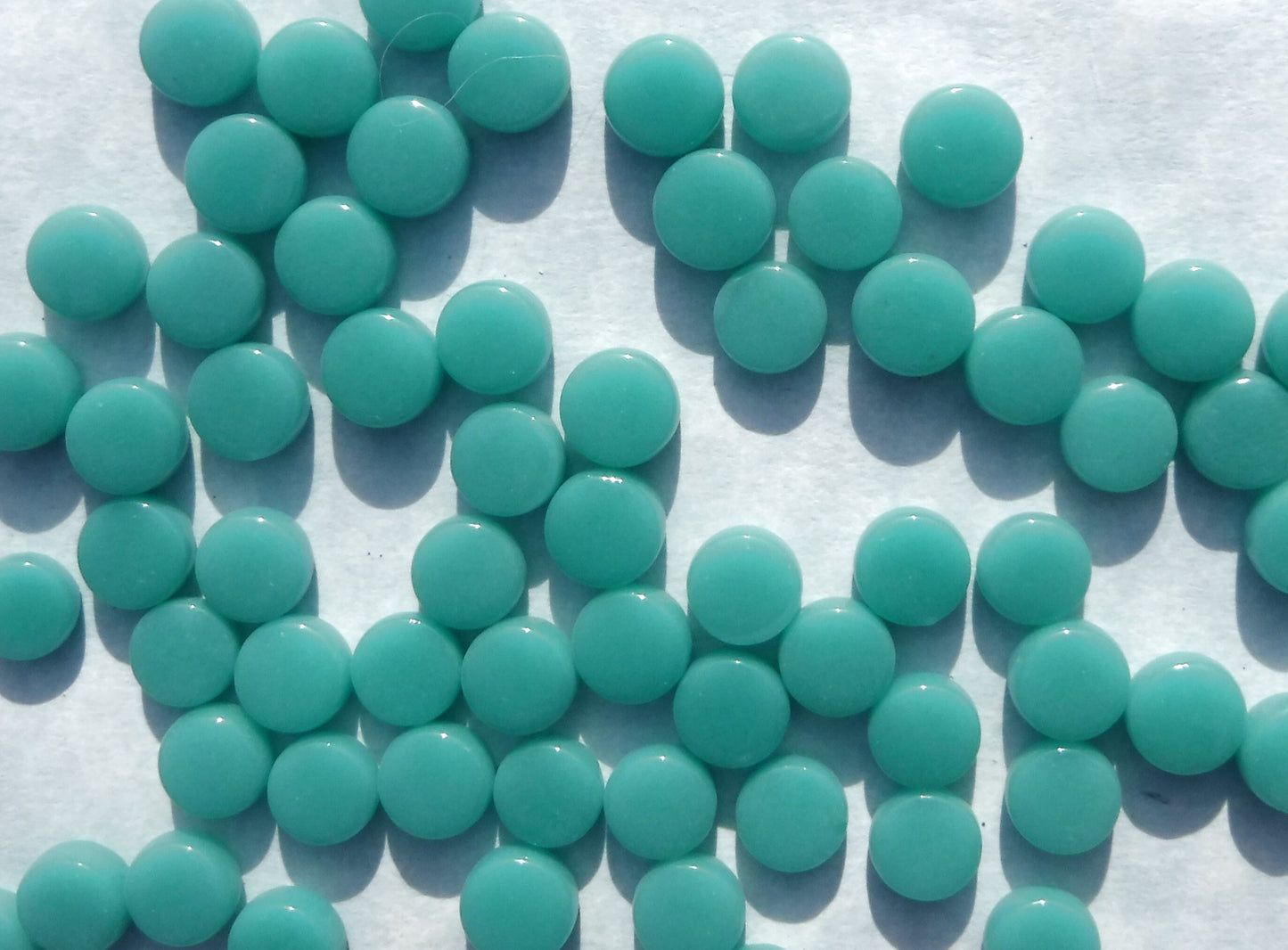 Teal MINI Glass Drops Mosaic Tiles - 50 grams - Over 100 Tiles