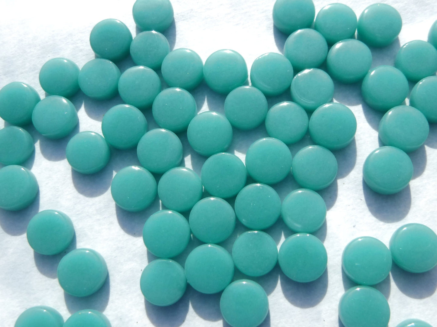 Teal MINI Glass Drops Mosaic Tiles - 50 grams - Over 100 Tiles