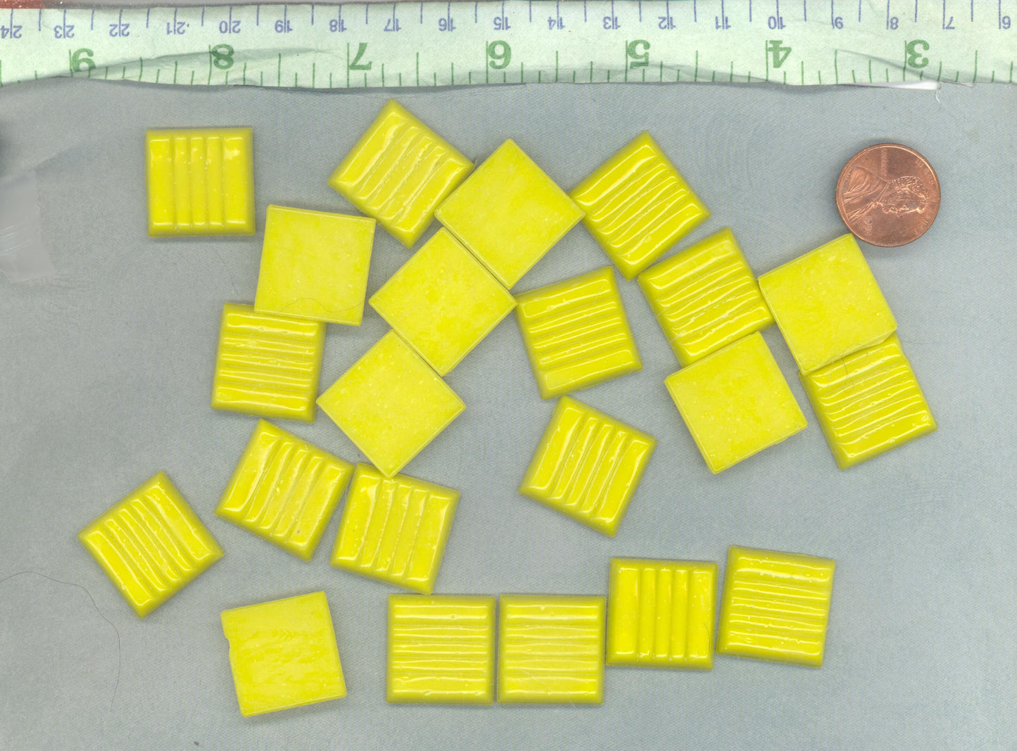 Marigold Yellow Glass Mosaic Tiles Squares - 3/4" - Half Pound of Vitreous Glass Tiles for Craft Projects - Approx 75 Tiles