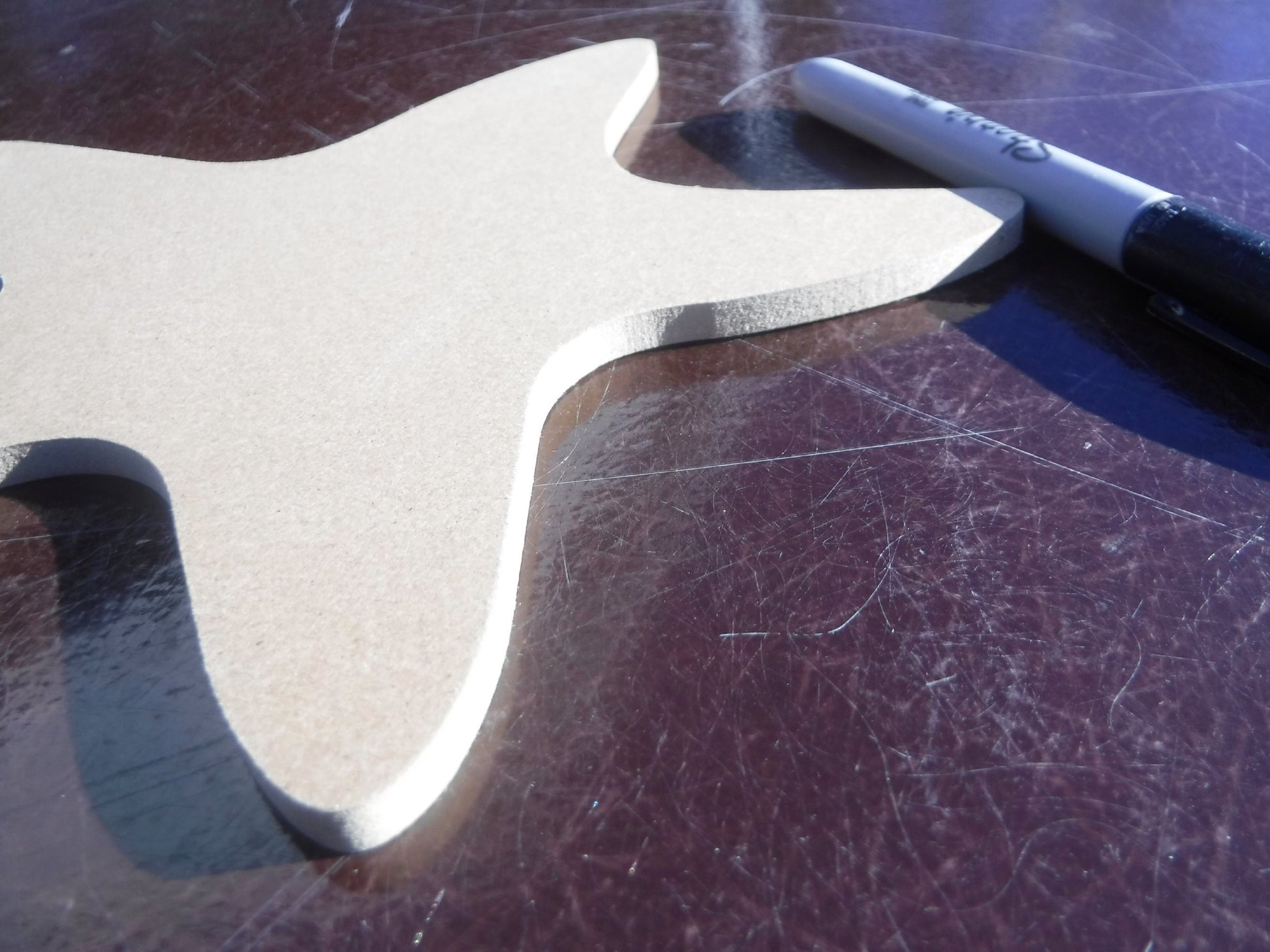 Starfish Plaque - THIN Unfinished MDF 8" Sea Star