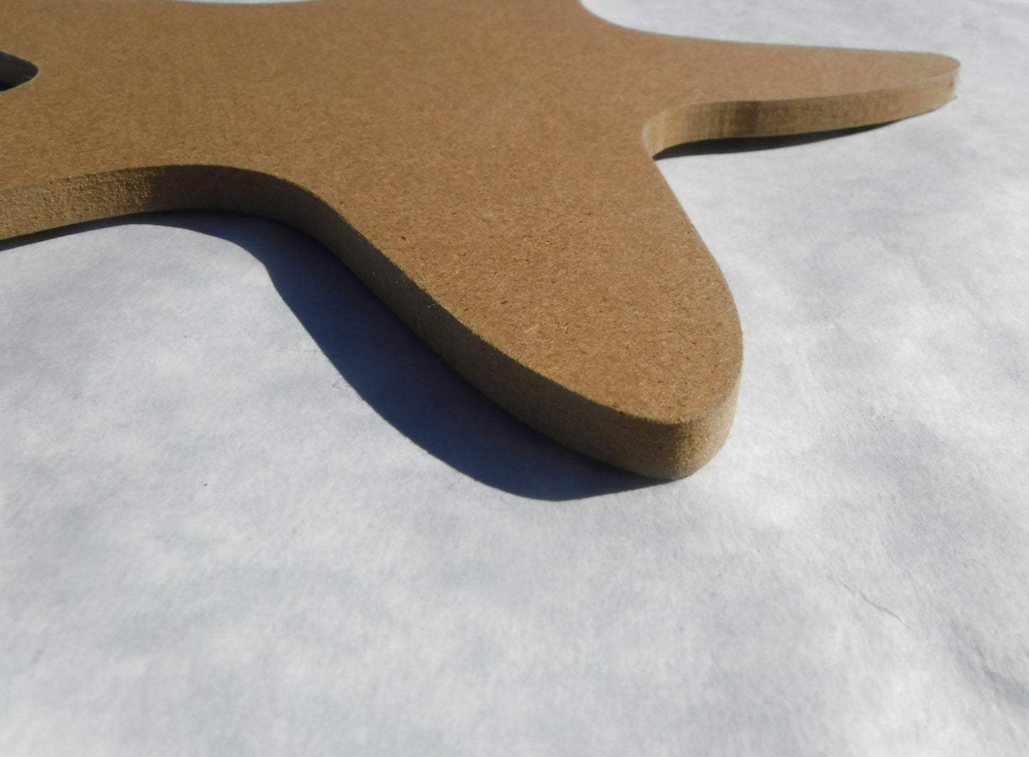 Starfish Plaque - THIN Unfinished MDF 8" Sea Star
