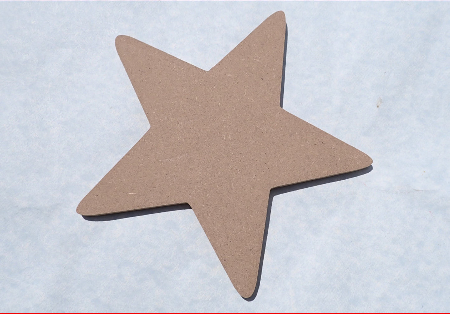 Star Plaque - THIN Unfinished MDF 8" DIY Sign