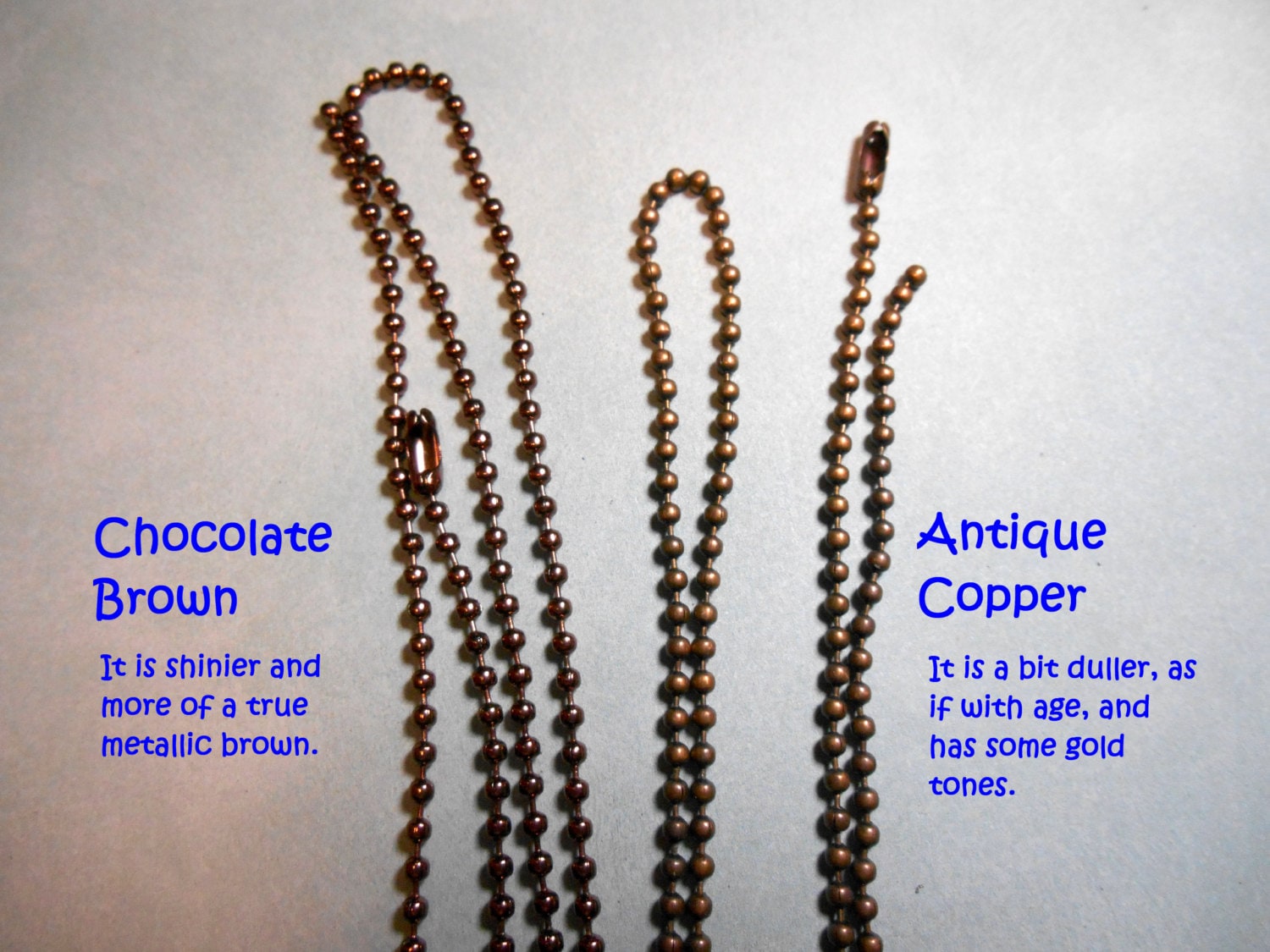 Chocolate Brown Ball Chain Necklaces - 24 inch - 2.4mm Diameter - Set of 25