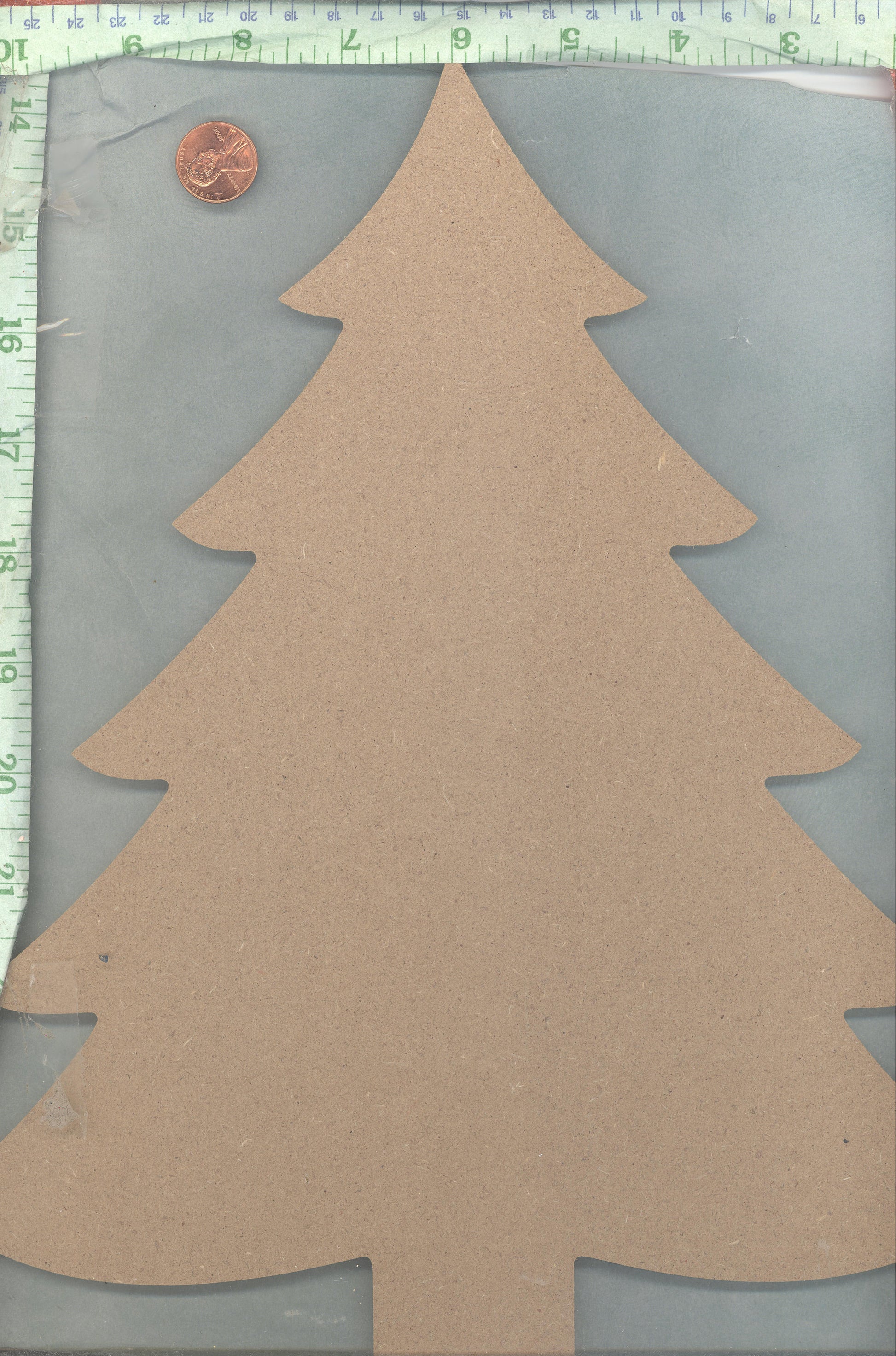 Pine Tree Unfinished MDF Plaque THIN 8 inch DIY Sign Christmas Spruce